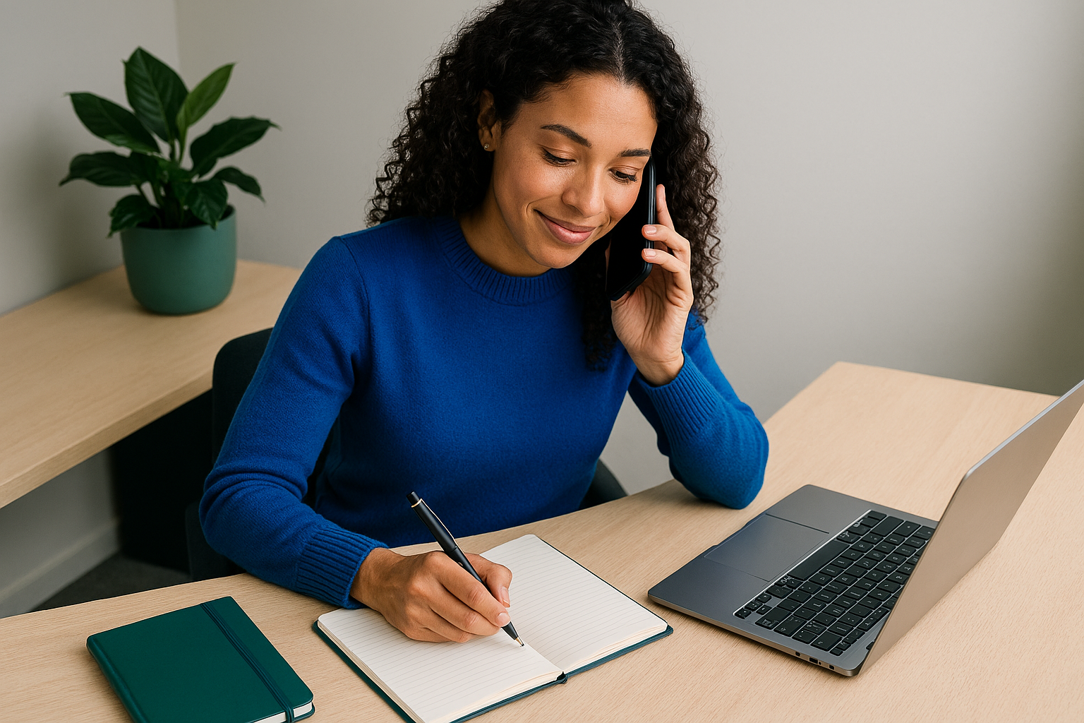 Friendly professional greeting visual