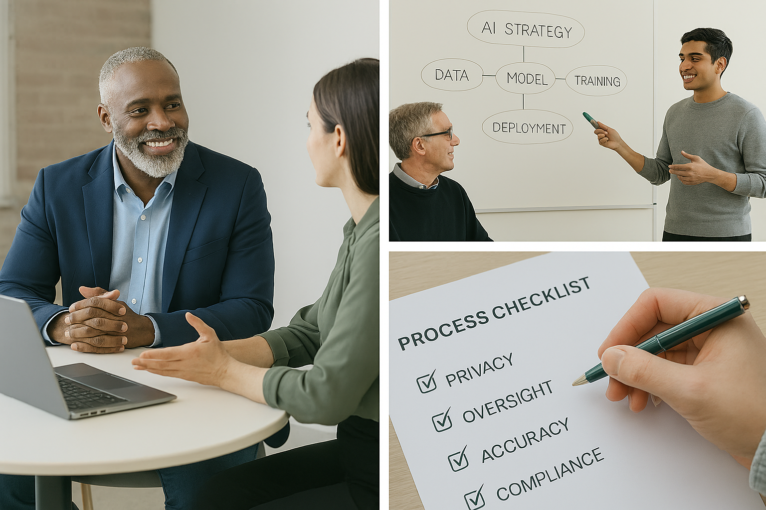 Diverse professionals collaborating around a table